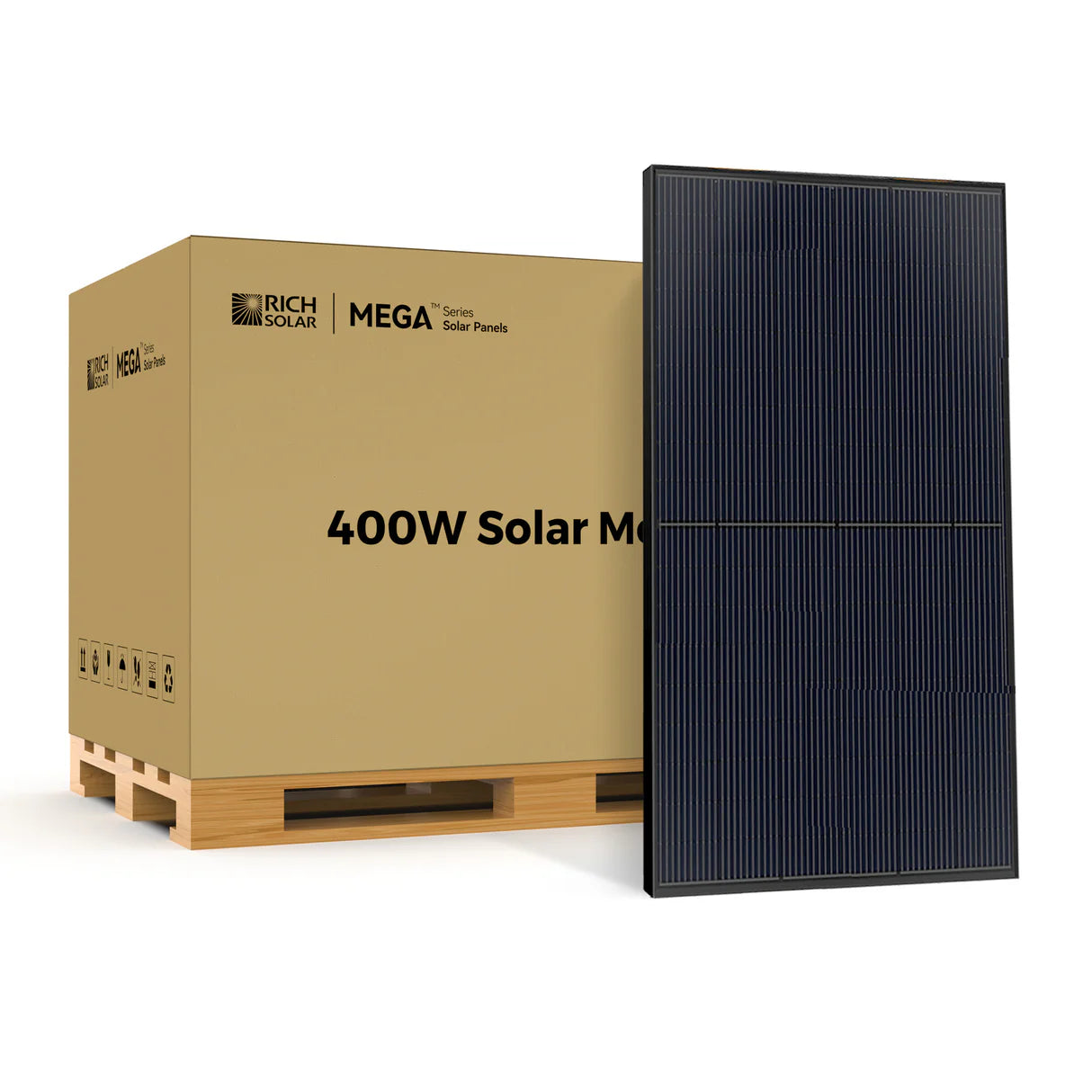 MEGA 400 | 400 Watt Solar Panel | Premium Grid-tie or Off-grid Solar Panel for Residential, Commercial, Agriculture | 25-Year Output Warranty | UL Certified ( 8 Panels) - Energize Trek