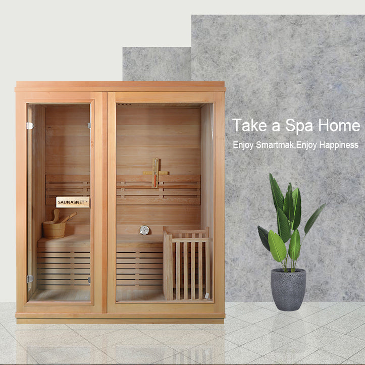 SAUNA EVOLUTION®  Finland Traditional Indoor Wooden Sauna Glass 07 - Energize Trek