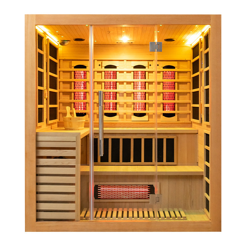 SAUNA EVOLUTION® Double Layer Bench Steam and Infrared Indoor Sauna Room Dual System 07 - Energize Trek