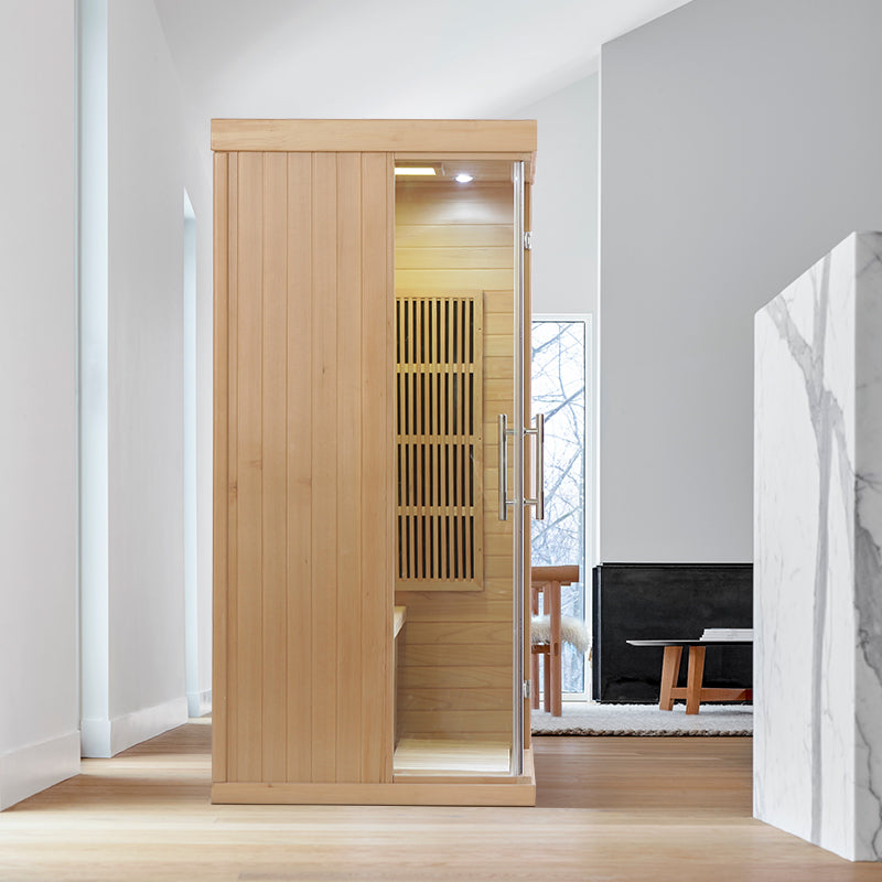 SAUNA EVOLUTION®  Indoor Carbon Heaters Glass Door Sauna Room Far Infrared 09 - Energize Trek