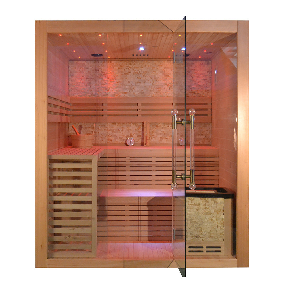SAUNA EVOLUTION® Include Therapy Wood Traditional Steam Sauna Modern Relax 7 - Energize Trek