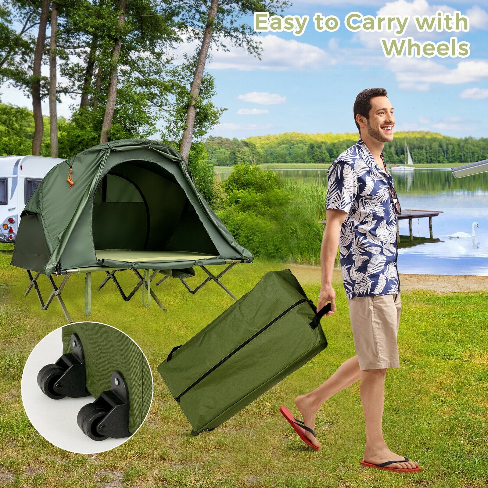 2-Person Outdoor Camping Tent with External Cover - Energize Trek