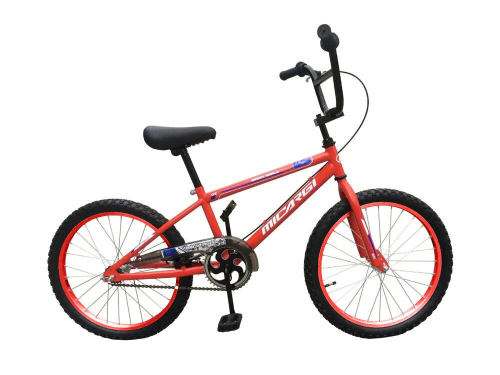 20" BMX Steel Frame Coast Brake One Piece Crank W/Baskets&Fenders, Rims-Red - Energize Trek