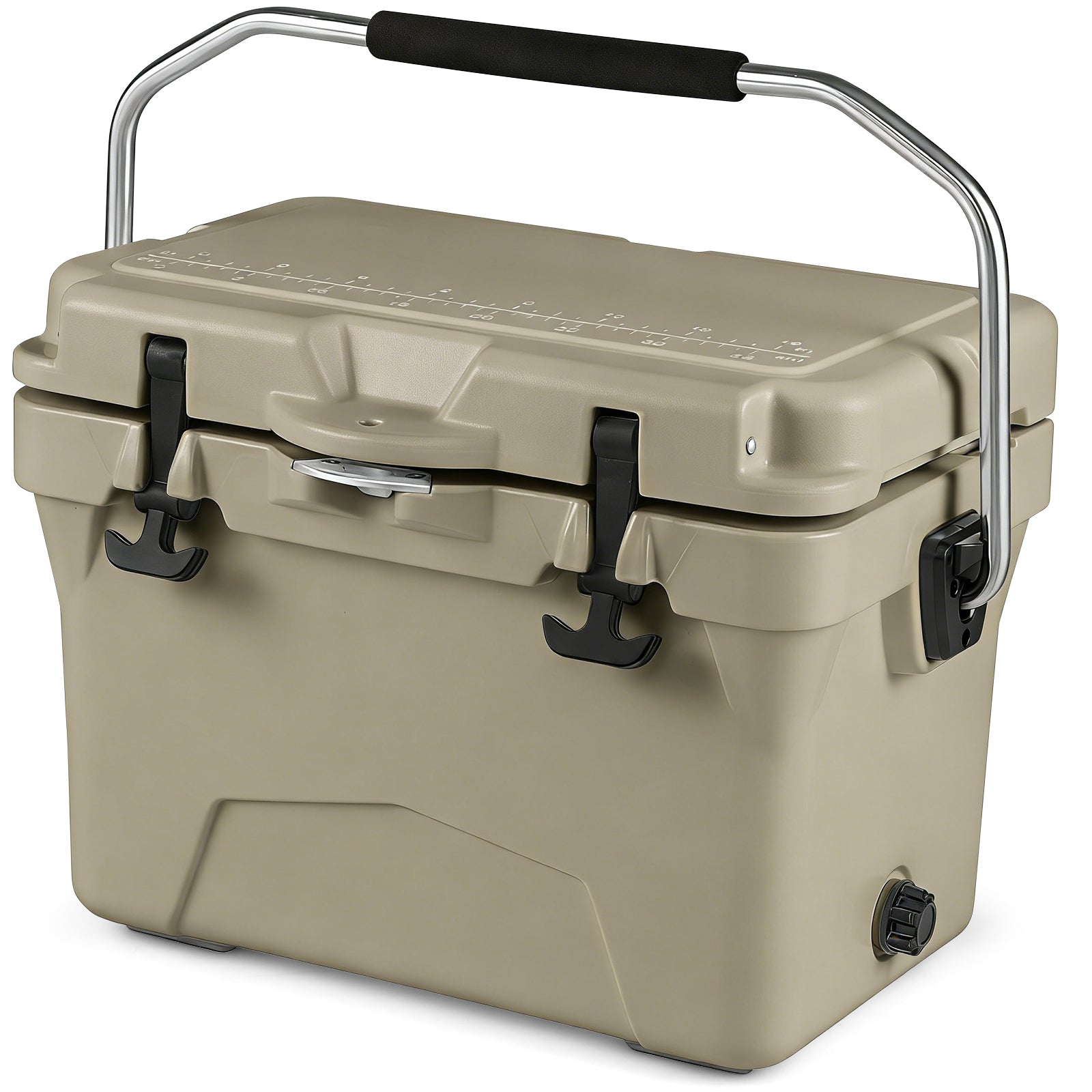 20 Quart Portable Hard Cooler with Built-in Ruler and Bottle - Energize Trek
