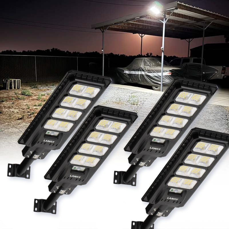 4 Pack Solar Parking lot lights (bracket included)-20,000 lumens - Energize Trek