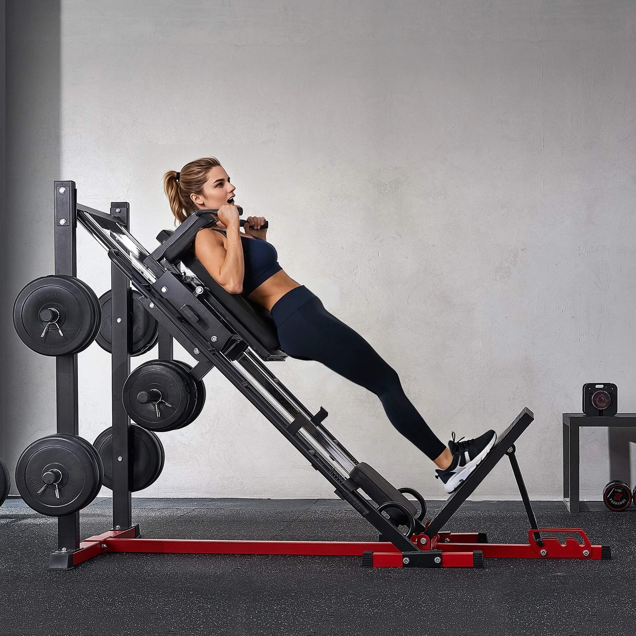 2000LBS Adjustable Leg Press And Hack Squat Machine For Home Gym Workouts (SAK53148) - Energize Trek