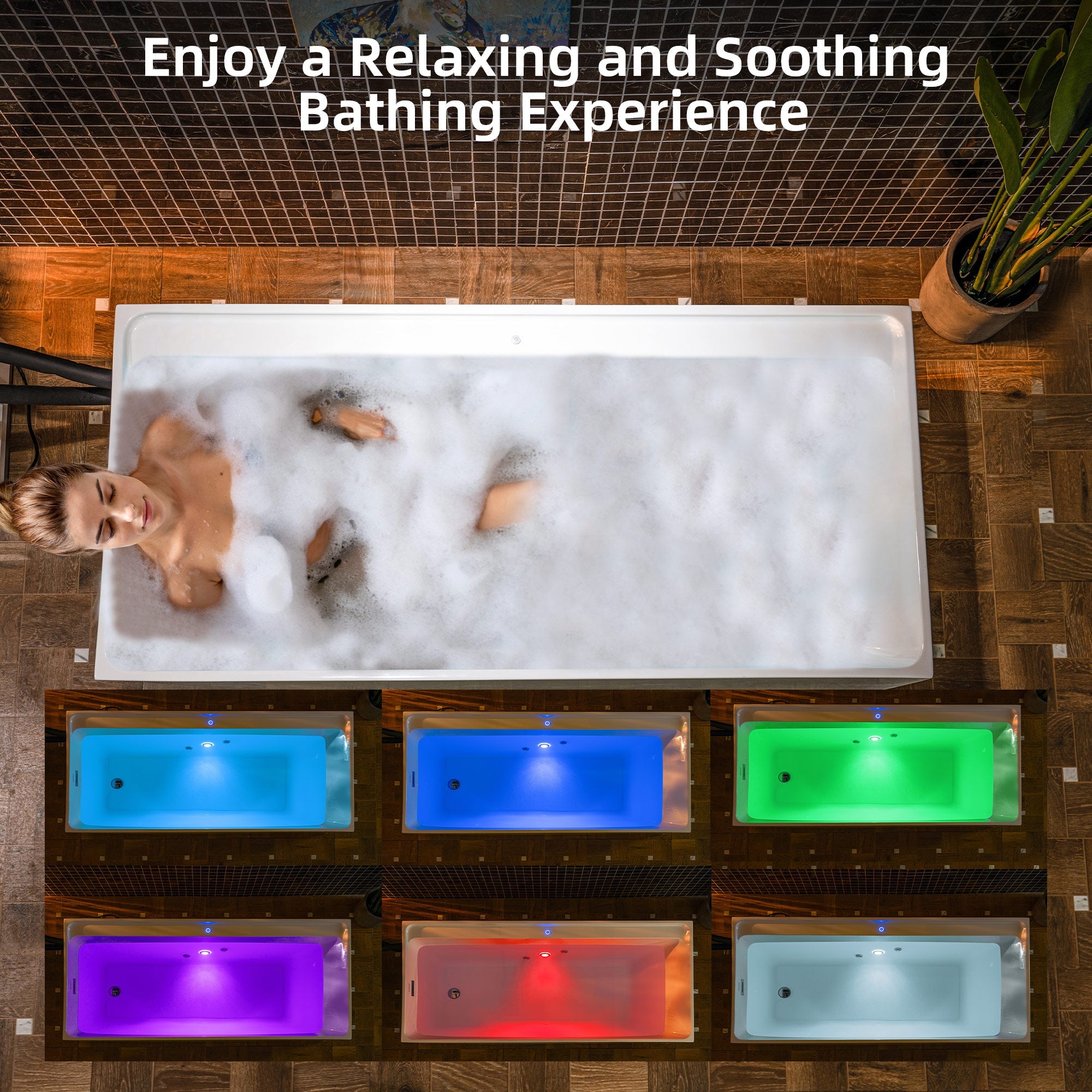 WOODBRIDGE 67" L x 31-1/2" W Freestanding Acrylic Cold Plunge Ice Tub with 1.3 HP High-Performance Chiller for Cooling/Heating, Ozone sanitation, Filter circulation system, Insulated tub cover - Energize Trek