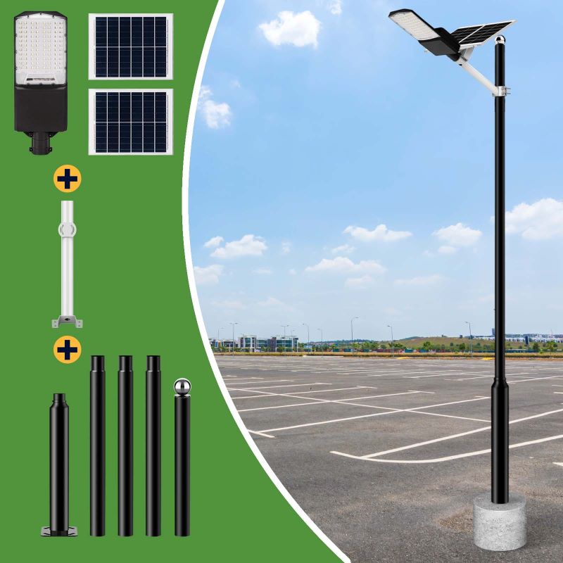 1200W solar street light with pole -30,000lumens - Energize Trek