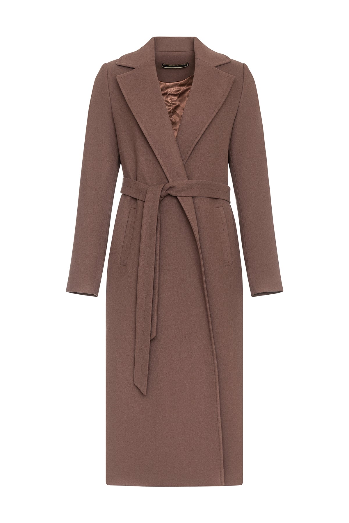 Harrington Classic Wraparound Overcoat in Mocha Mousse - Energize Trek