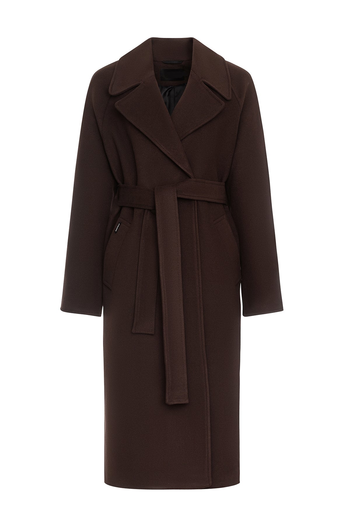 Emily Classic Wool Blend Overcoat in Rich Chocolate - Energize Trek