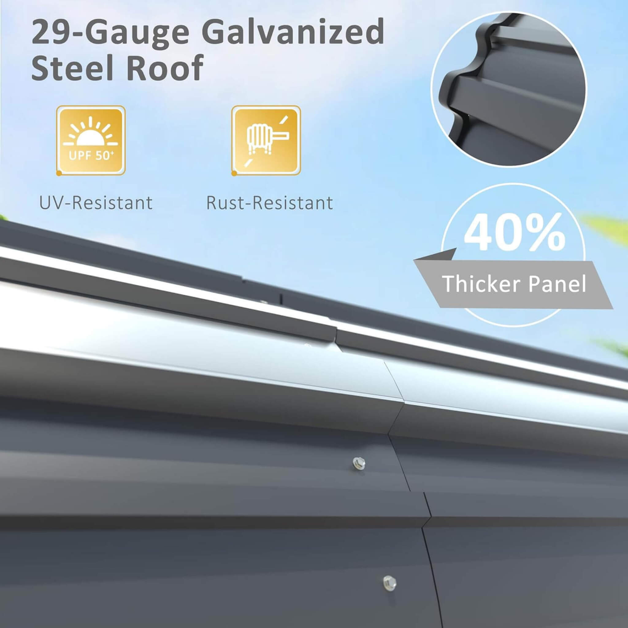 [20x20FT] Heavy Duty Extra Large 2 Car Metal Carport Kit For Cars, Boats, And Trucks (SAK46135) - Energize Trek