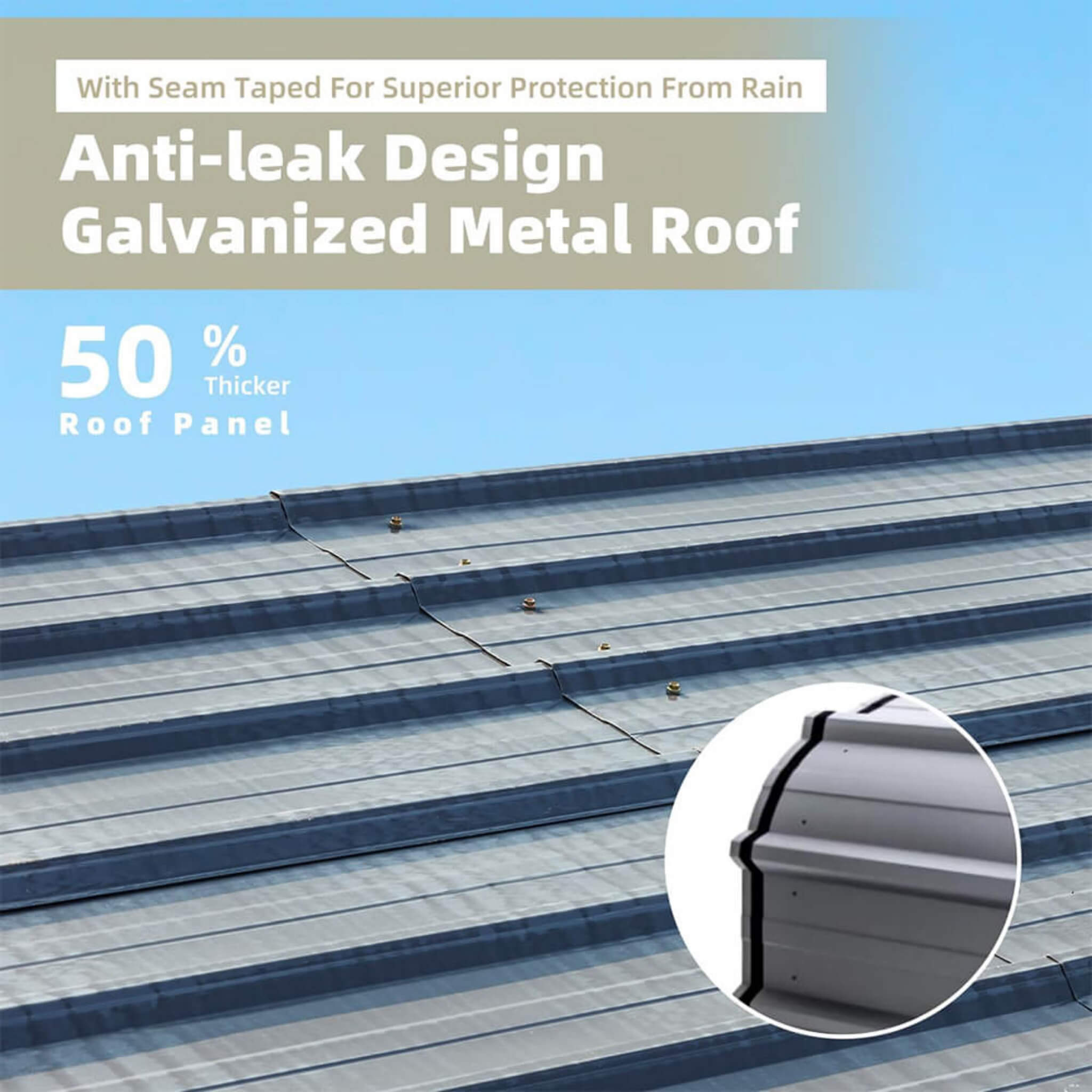 [20x40FT] Extra Large Heavy Duty Four Car Outdoor Metal Carport Canopy For Trucks, Boats And SUVs (SAK29713) - Energize Trek