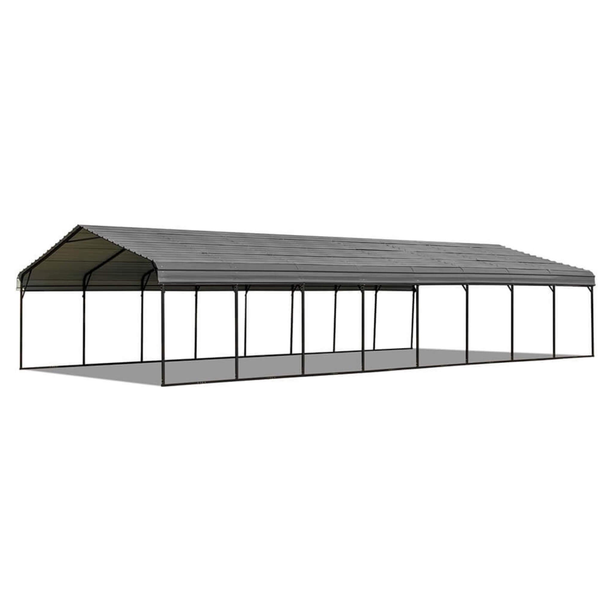 [20x40FT] Extra Large Heavy Duty Four Car Outdoor Metal Carport Canopy For Trucks, Boats And SUVs (SAK29713) - Energize Trek