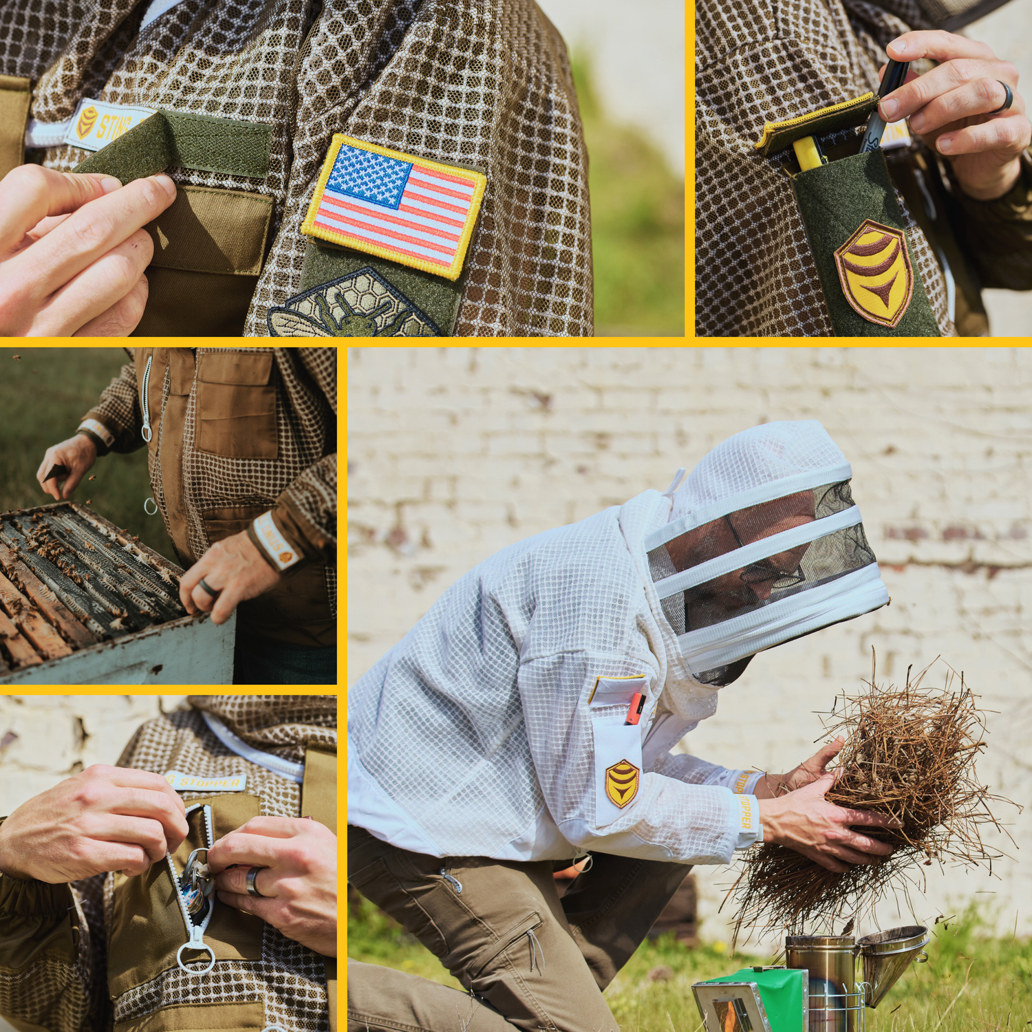 Sting Stopper Professional Ventilated Beekeeping Jacket - Olive Green - Energize Trek