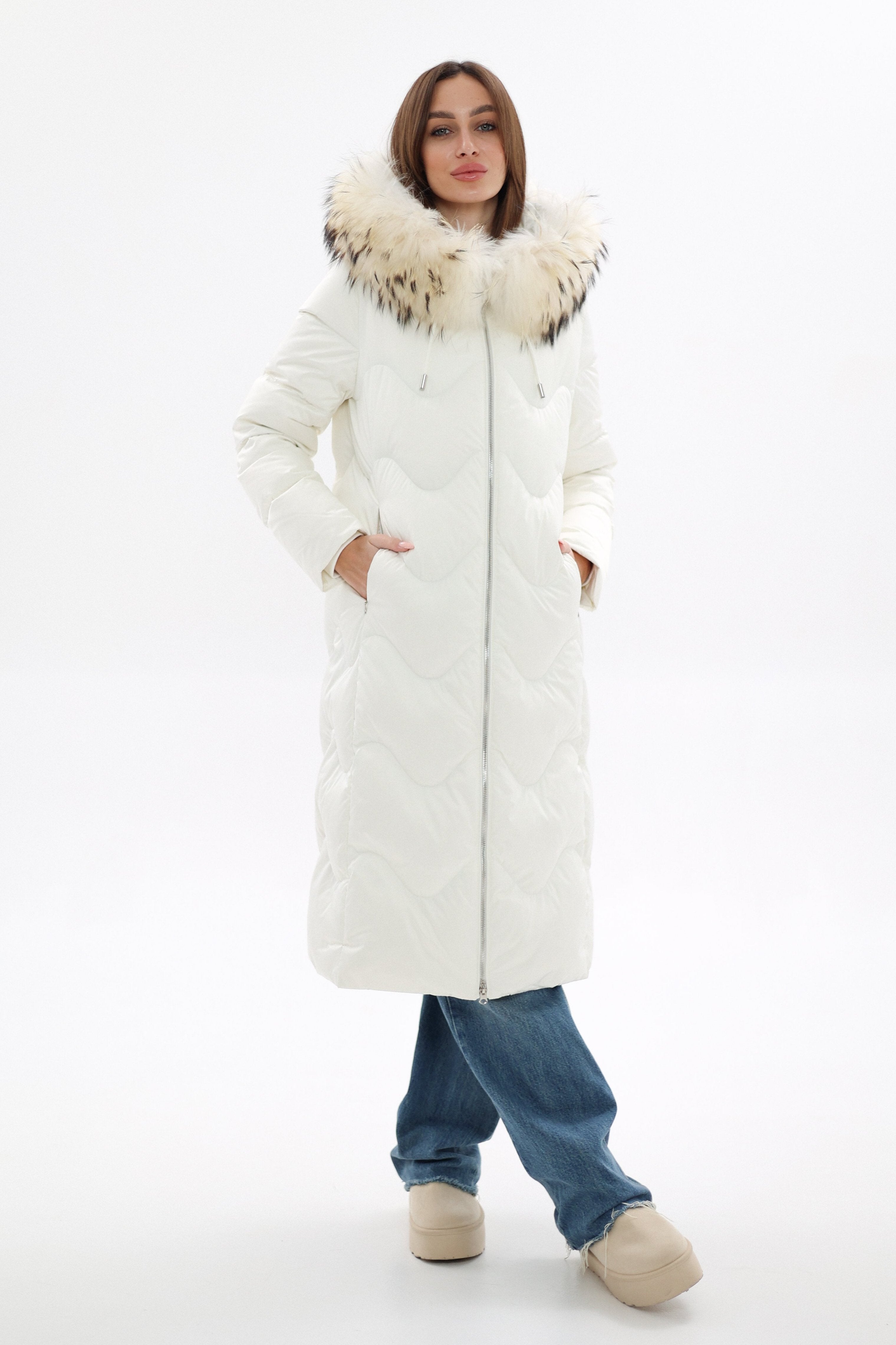 Genuine Fur Trim Down Fill Coat - Energize Trek