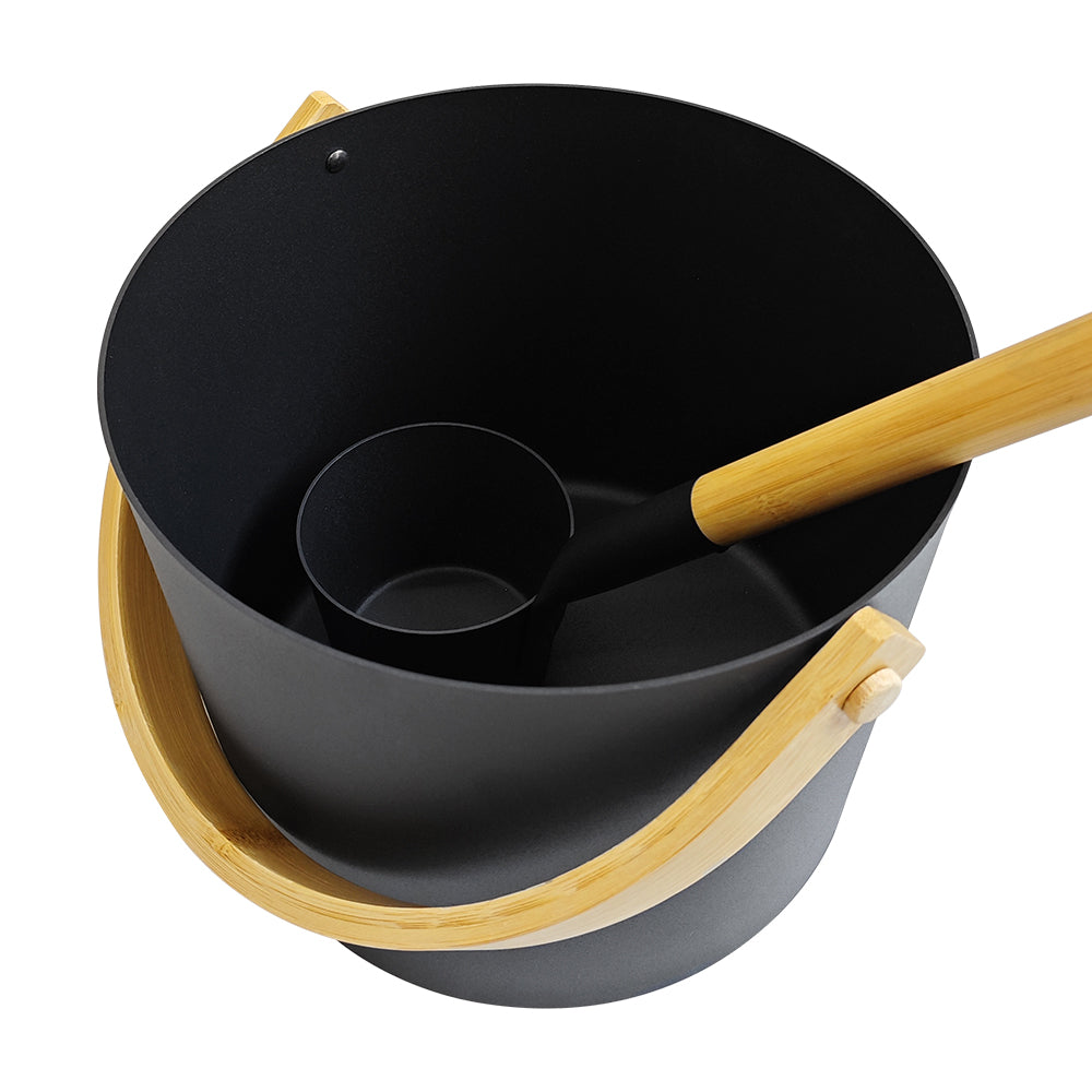 SAUNA EVOLUTION®  Large capacity Aluminum sauna bucket set (with spoon) - Energize Trek