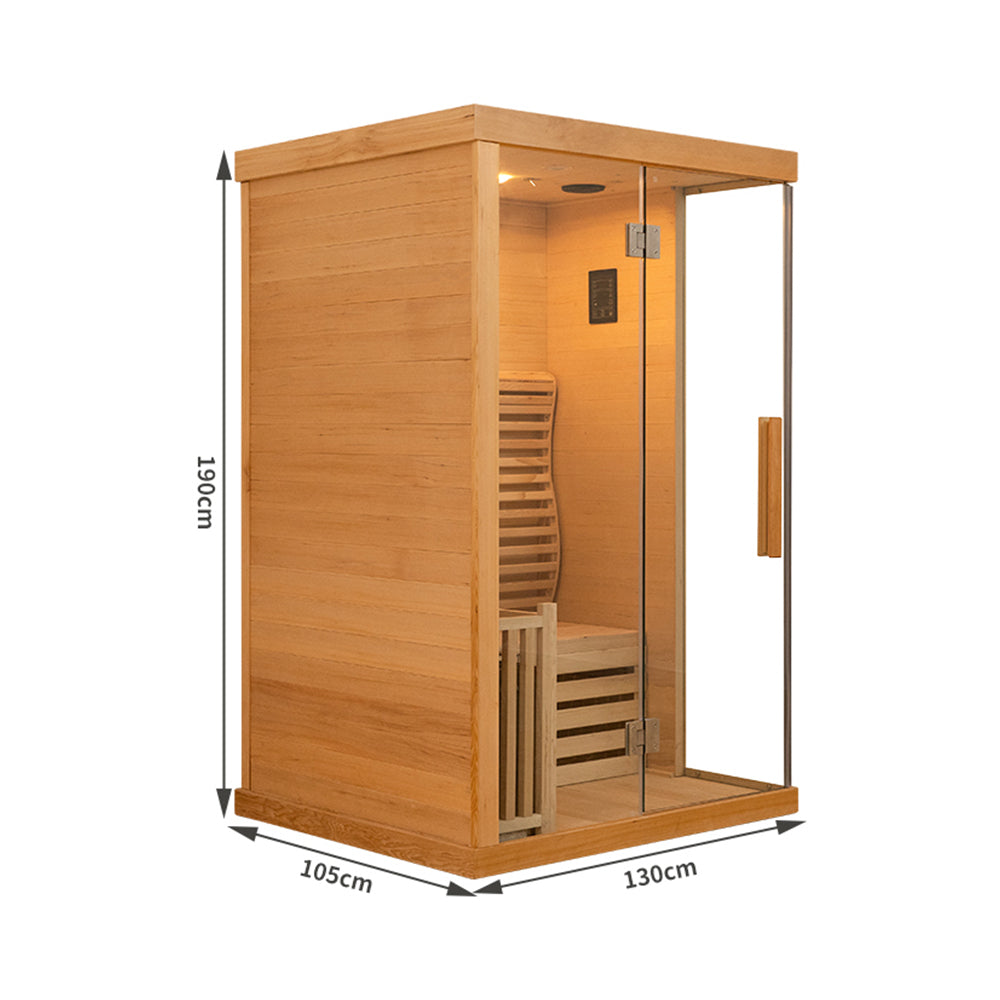 SAUNA EVOLUTION® Commercial Finnish Bath Home Sauna Indoor Steam Room Glass 03 - Energize Trek