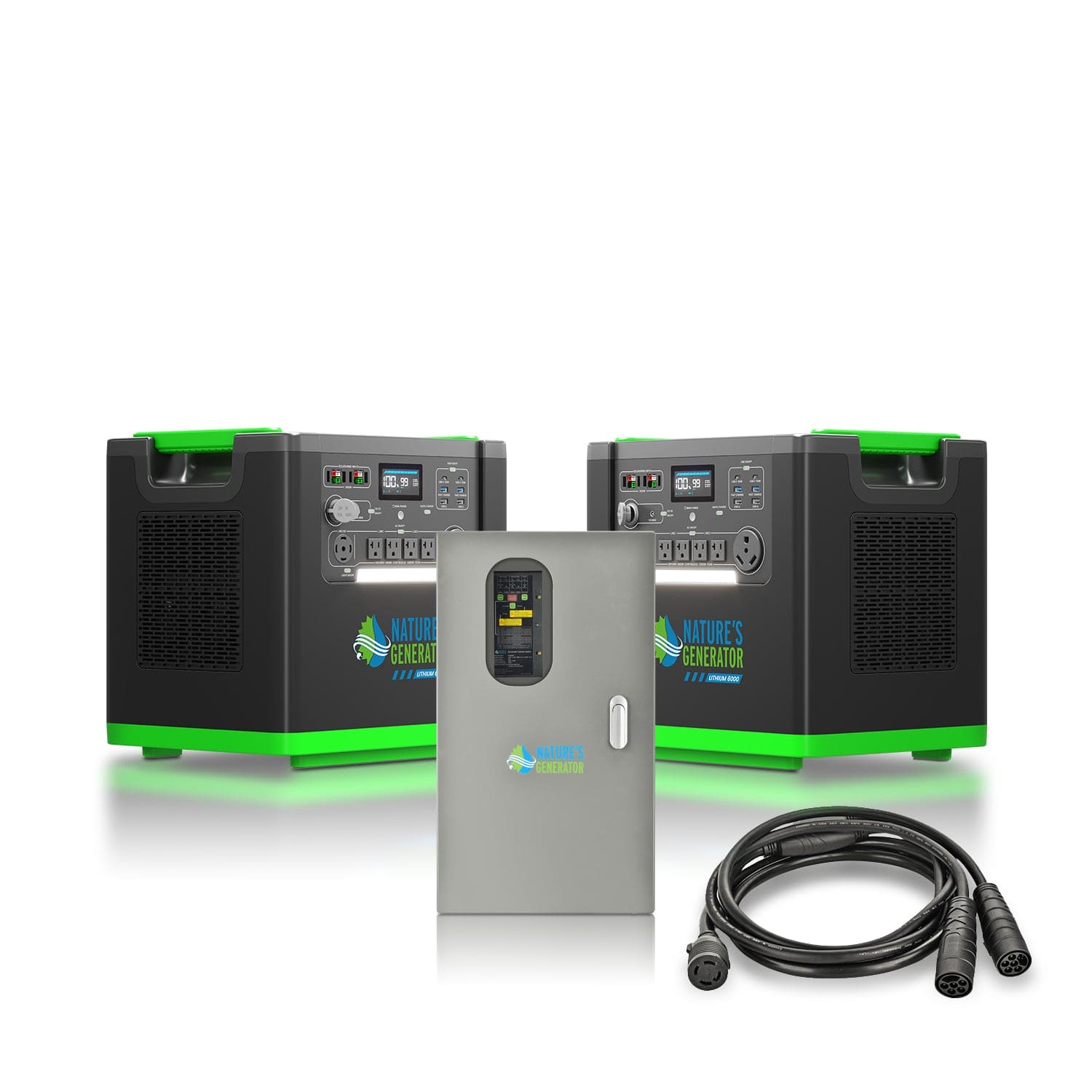 Nature's Generator Lithium 6000 and Transfer Switch - Energize Trek