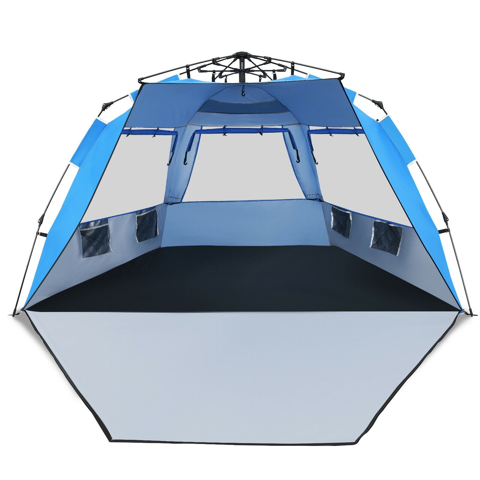 3-4 Person Easy Pop Up Beach Tent UPF 50+ Portable Sun Shelter - Energize Trek