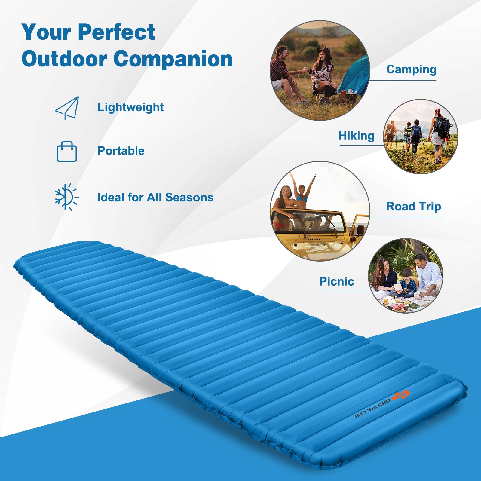 3 Inch Thick Inflatable Waterproof Camping Sleeping Pad - Energize Trek