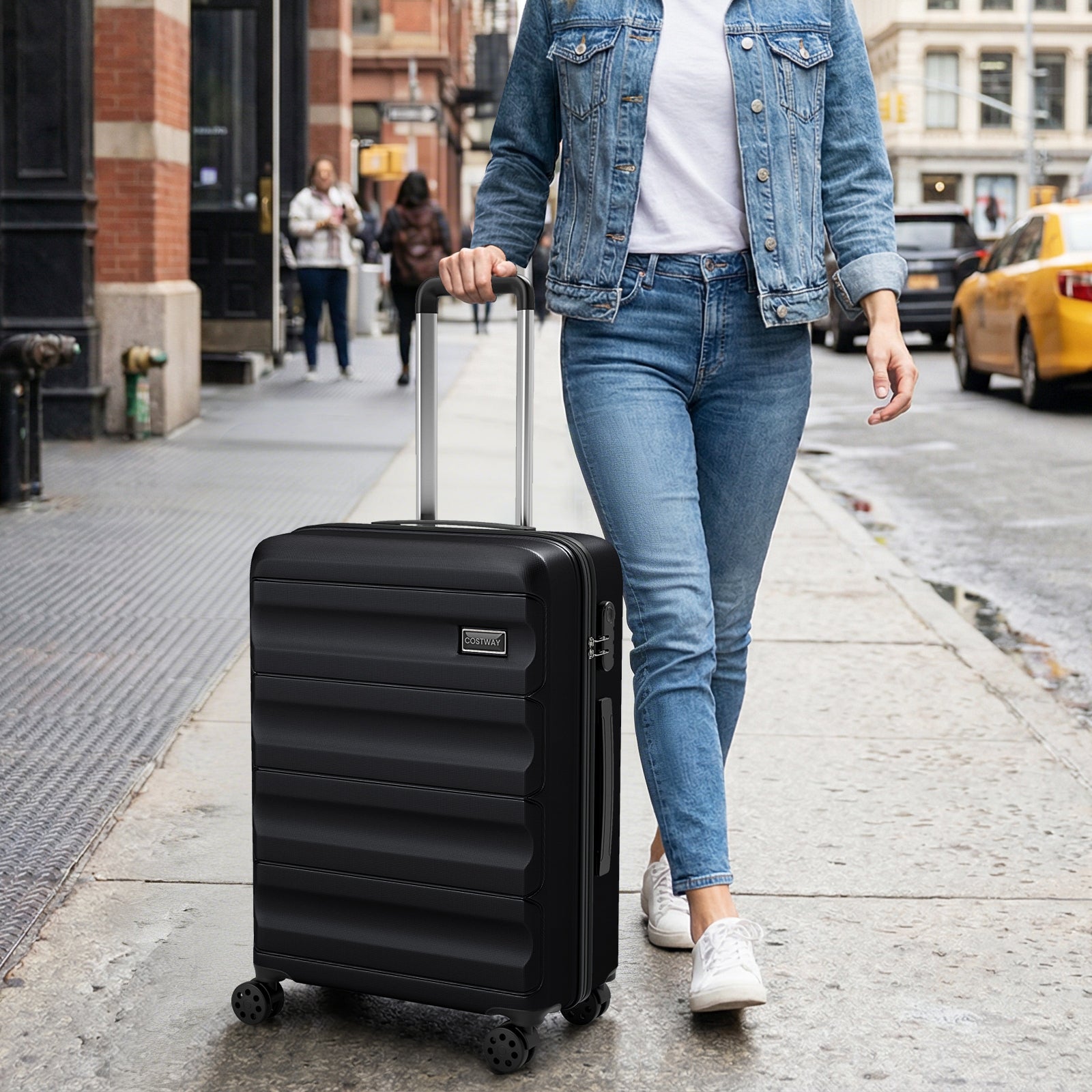 3-Piece Hardside Luggage Set 20/24/28 Inch Lightweight Hardside Suitcases - Energize Trek