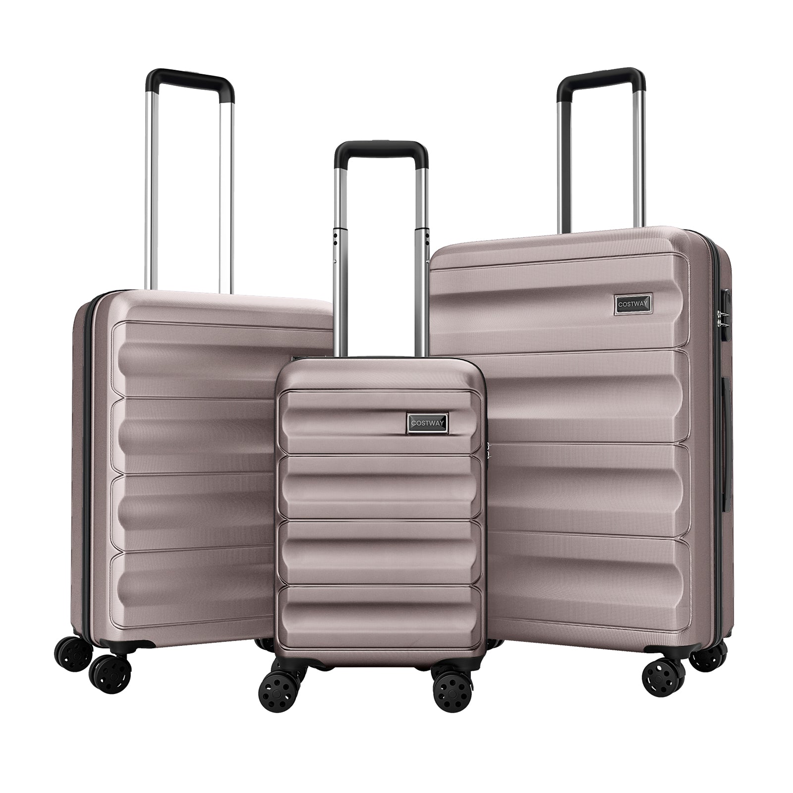 3-Piece Hardside Luggage Set 20/24/28 Inch Lightweight Hardside Suitcases - Energize Trek