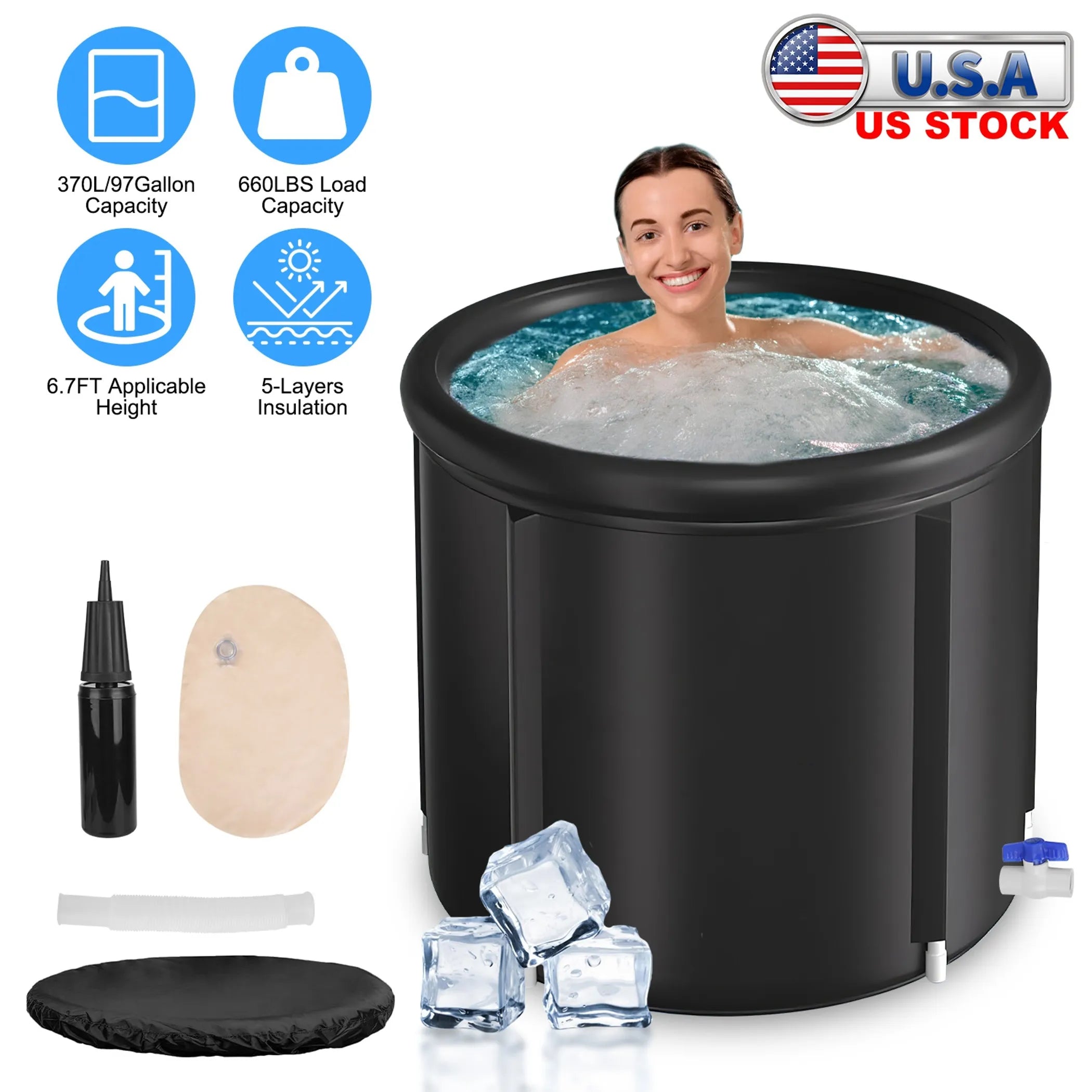 97Gal Large Size Ice BathTub