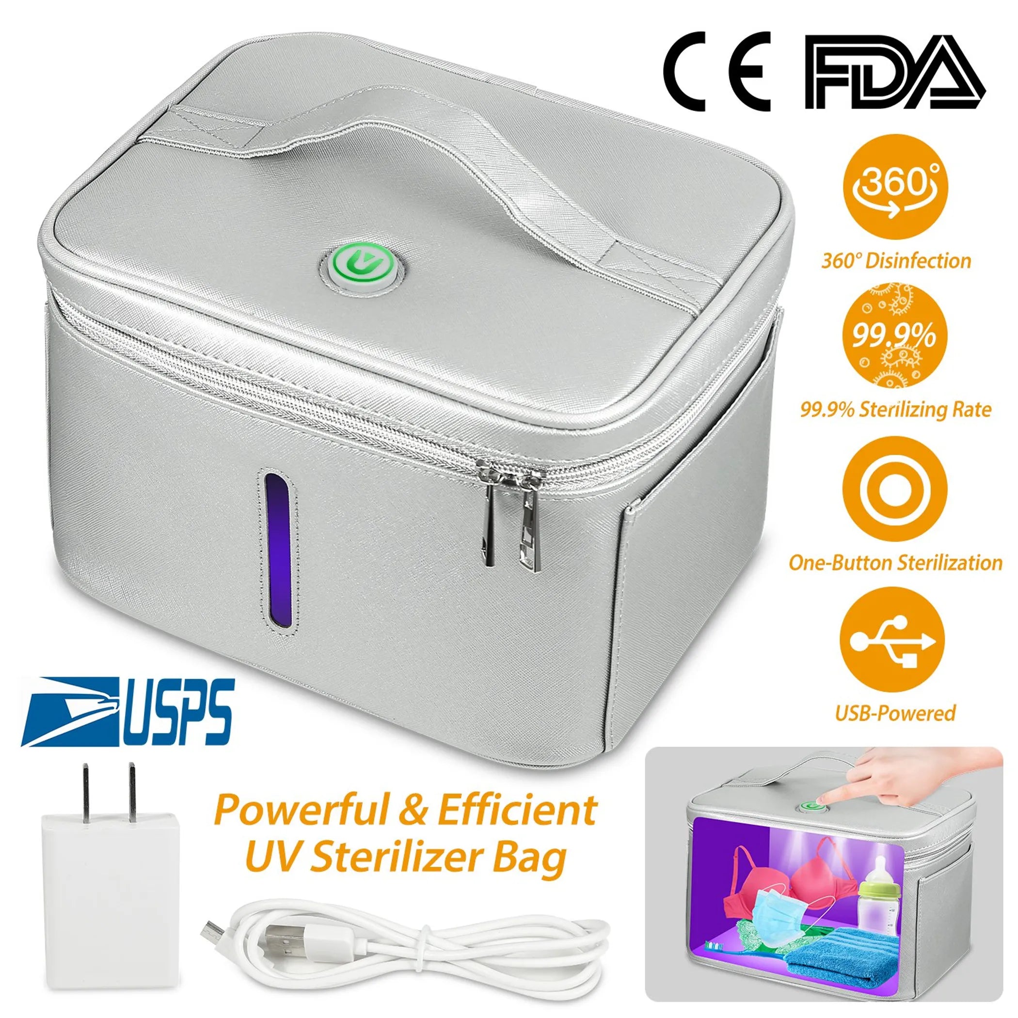 iMounTEK UV Disinfection Bag, Portable LED