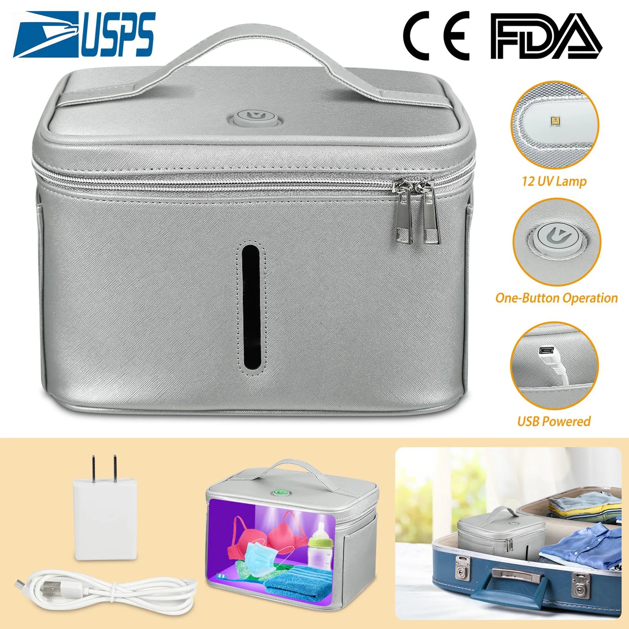 iMounTEK UV Disinfection Bag, Portable LED