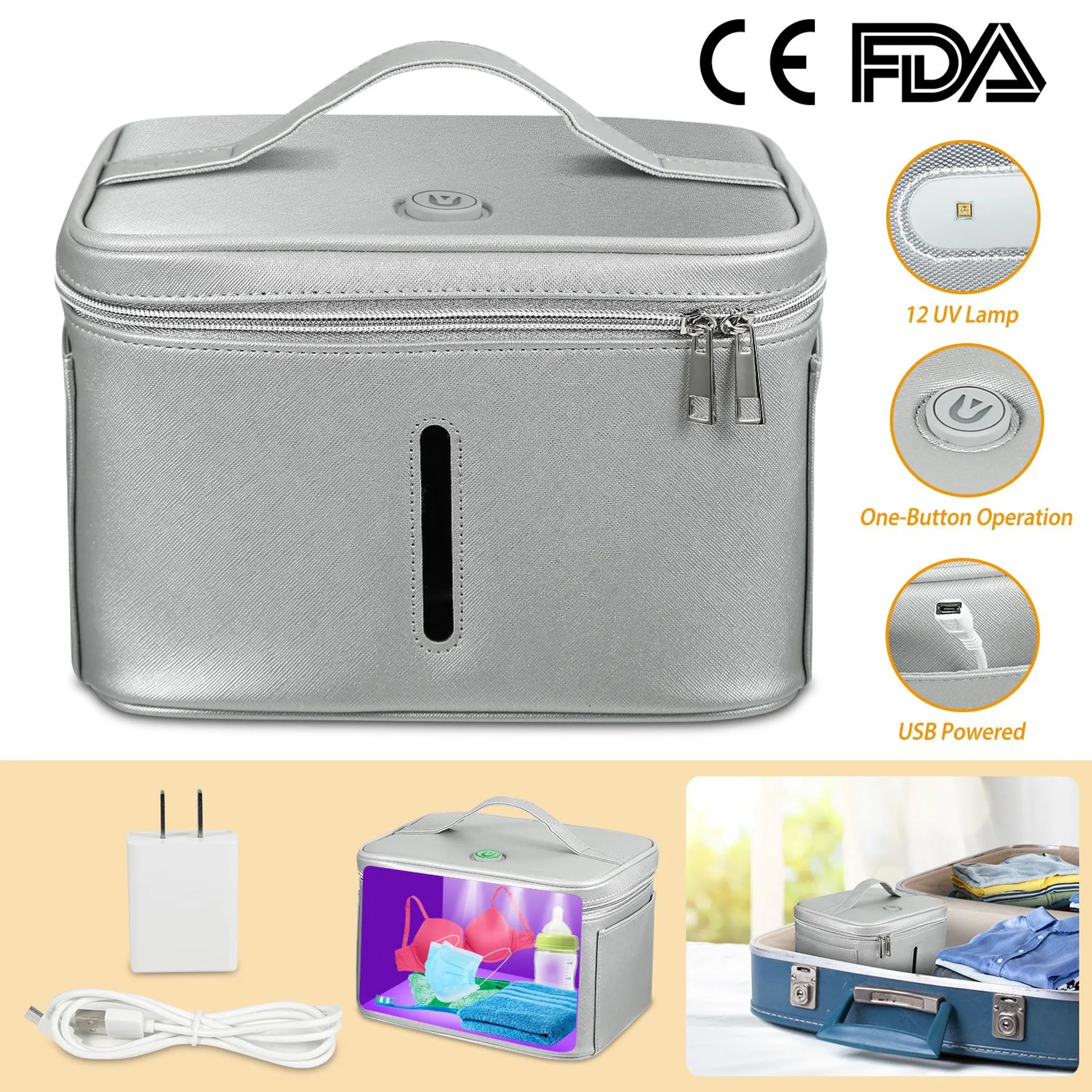 iMounTEK UV Disinfection Bag, Portable LED