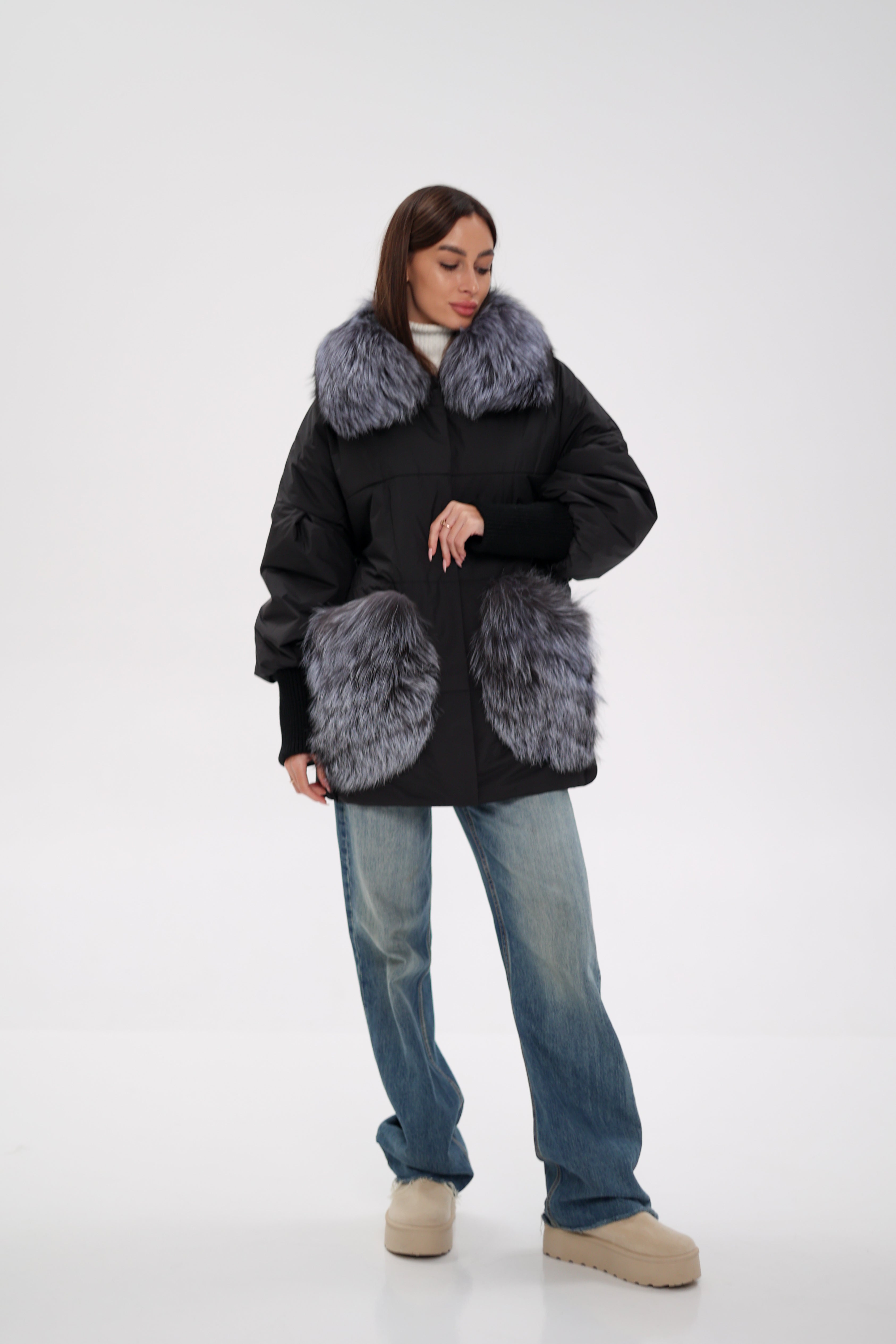 Genuine Silver Fox Down Fill Coat - Energize Trek