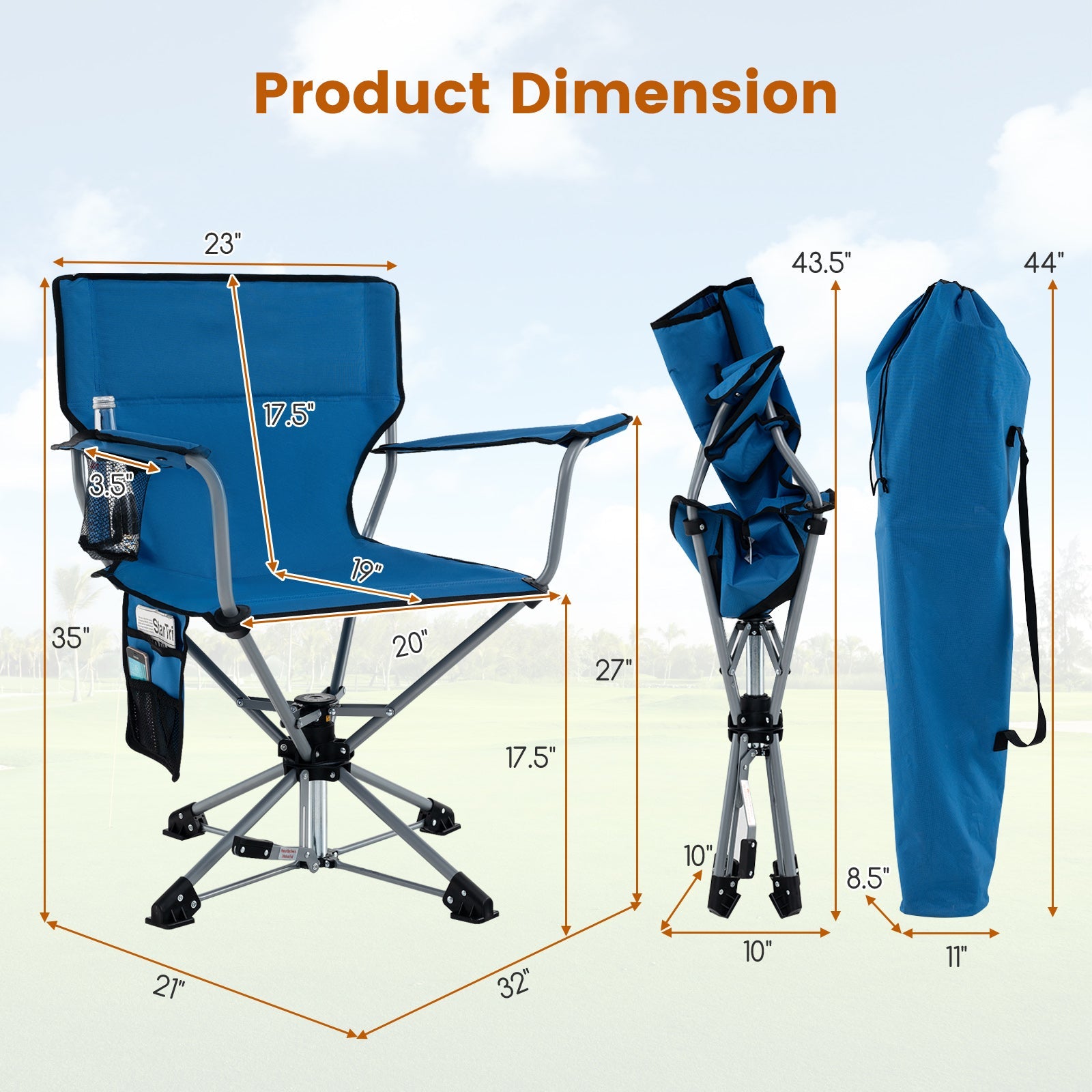 360° Swivel Hunting Chair Portable Foldable - Energize Trek