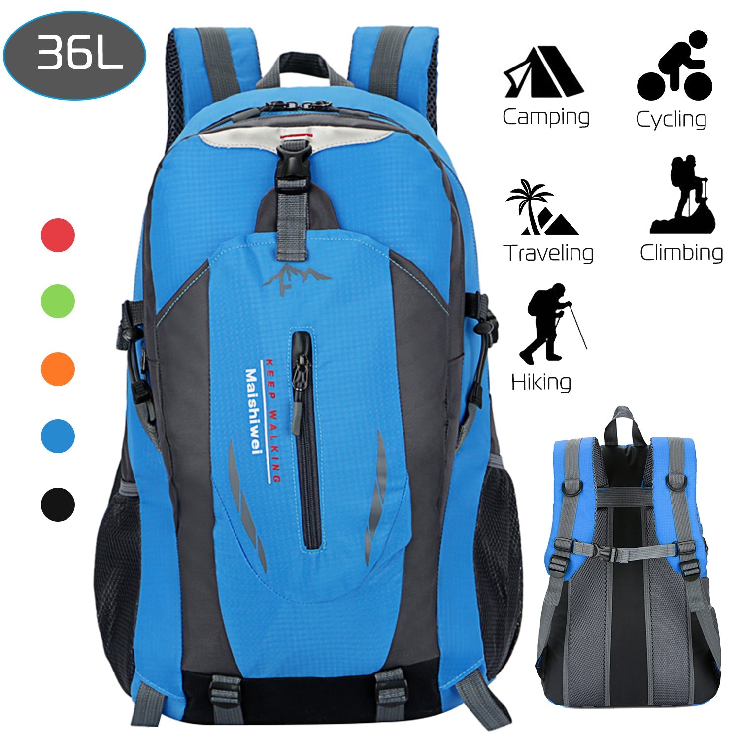 36L Outdoor Backpack Waterproof Daypack Travel Knapsack - Energize Trek