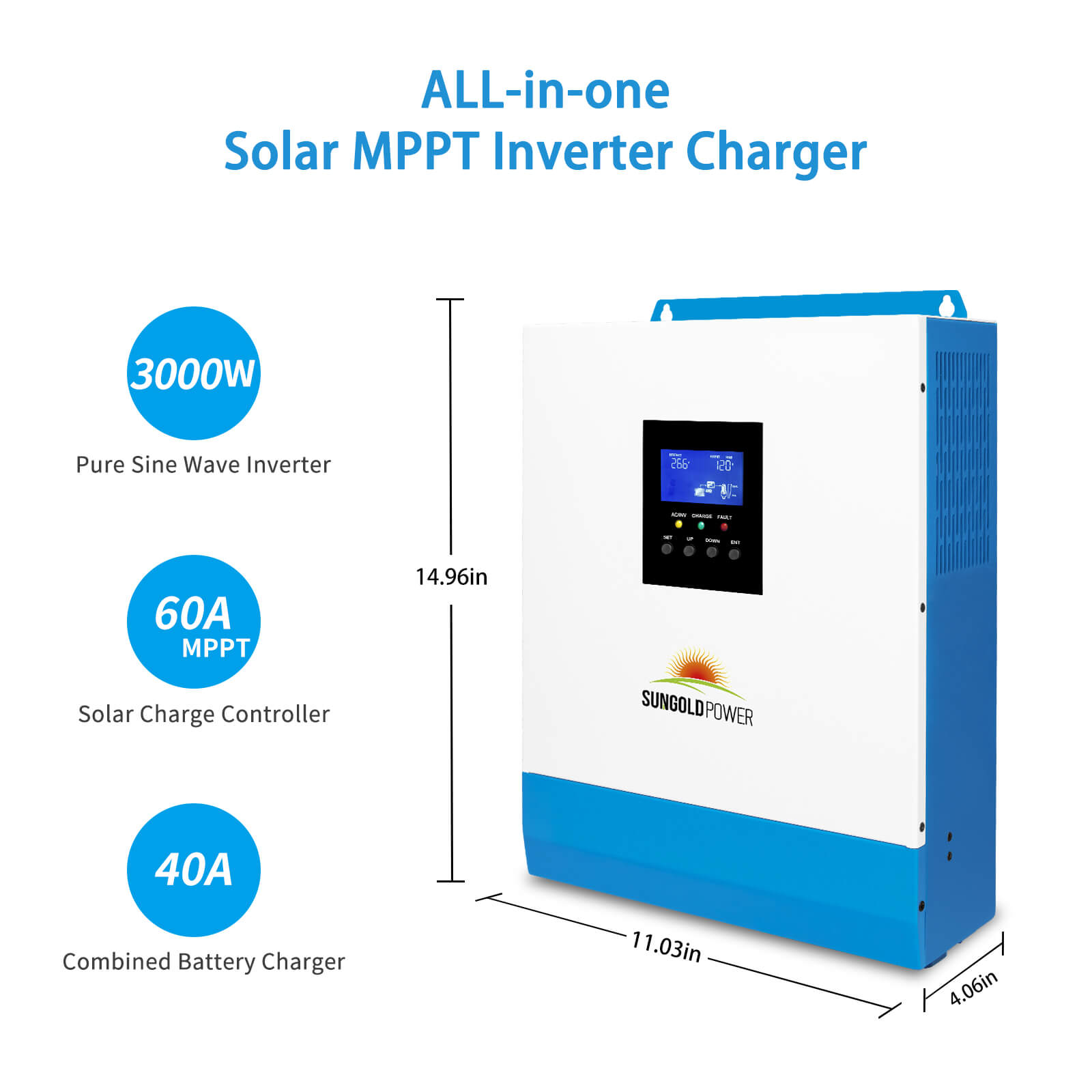 Solar Kit 3000W 24V Inverter 120V output Lithium Battery 800 Watt Solar Panel SGKT-3PRO - Energize Trek