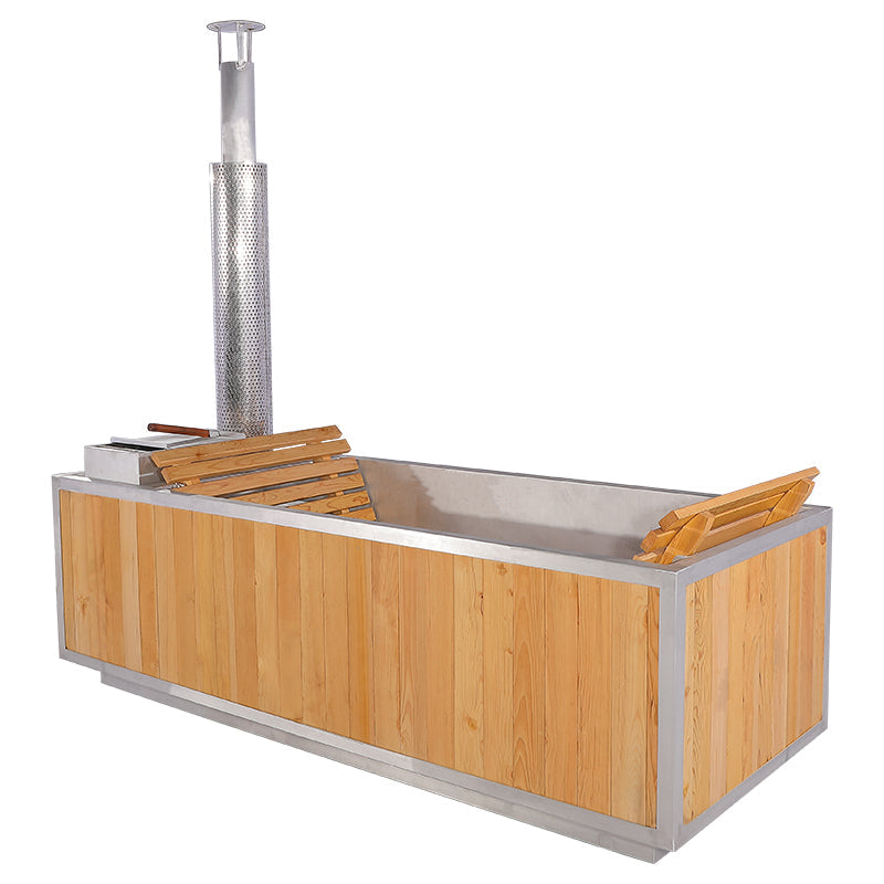 SAUNA EVOLUTION® Outdoor Red Cedar Wooden Hot Tub - Energize Trek