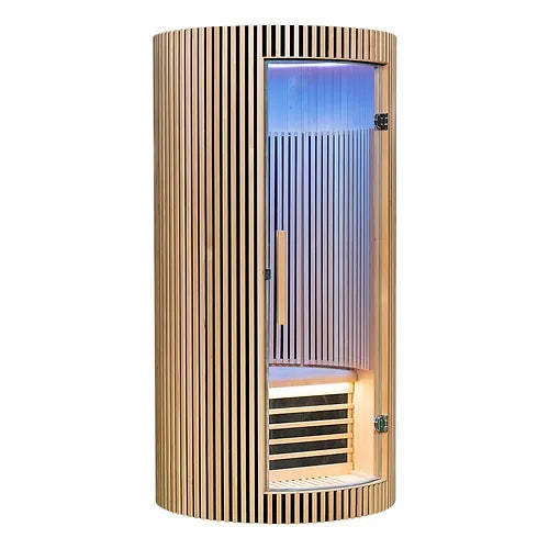 SAUNA EVOLUTION®  Hemlock Round Indoor Sauna Room Far Infrared 08 - Energize Trek