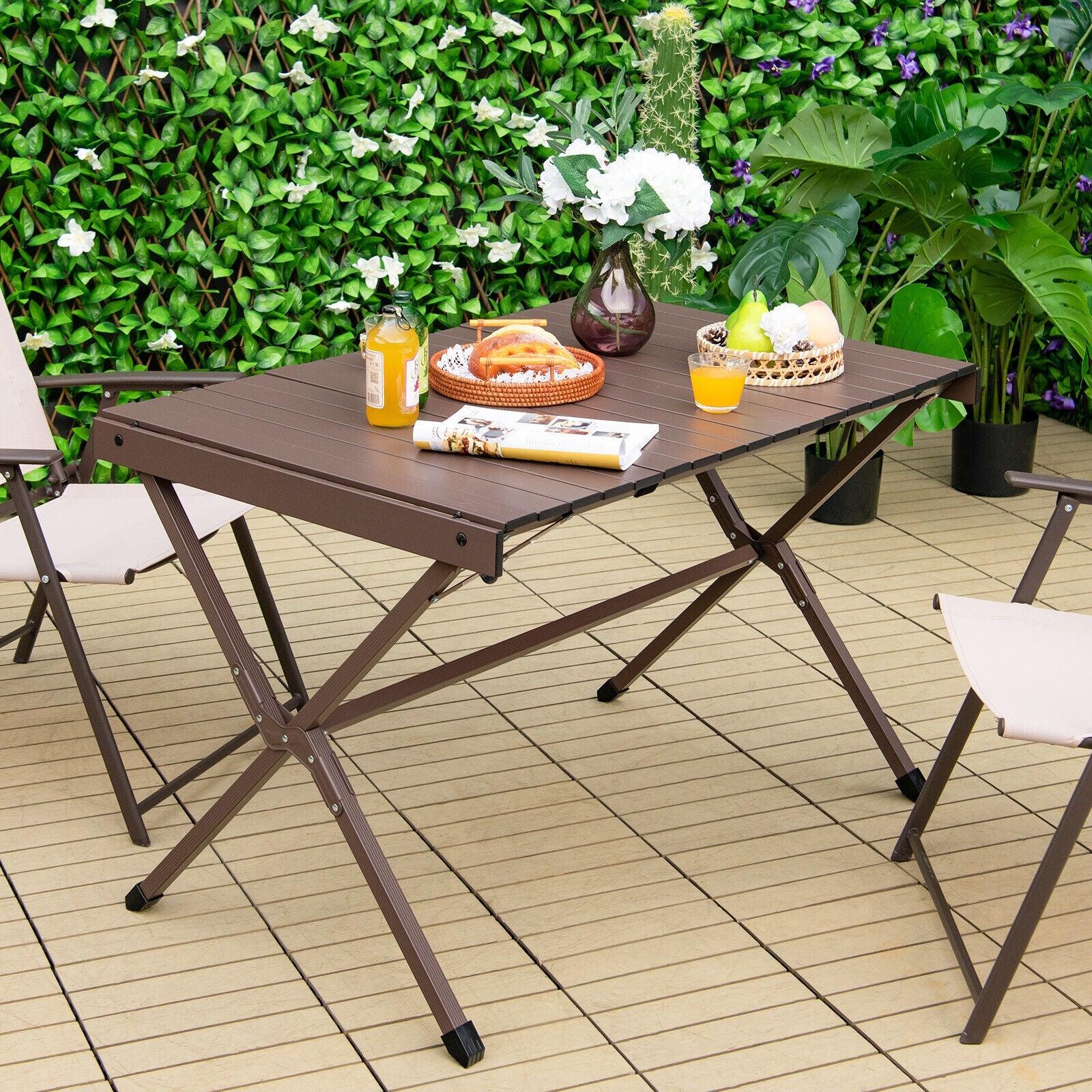 4-6 Person Portable Aluminum Camping Table with Carrying Bag - Energize Trek