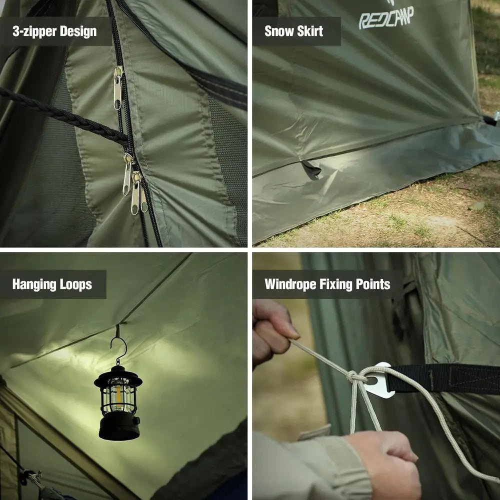 4-Season Windproof Waterproof Hammock Tent With Stove Jack For Camping - Energize Trek