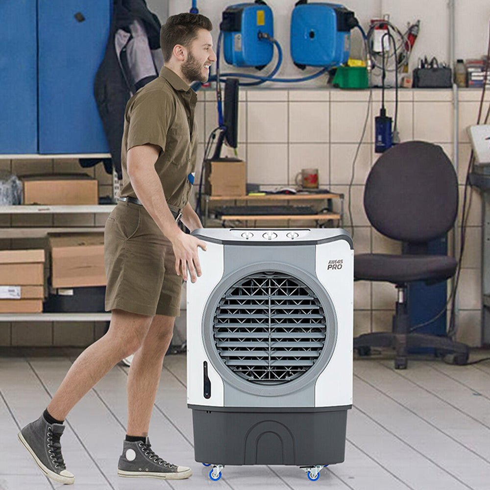 4-In-1 Portable Indoor Outdoor Evaporative Air Cooling Fan, 9740 CFM (91025436) - Energize Trek