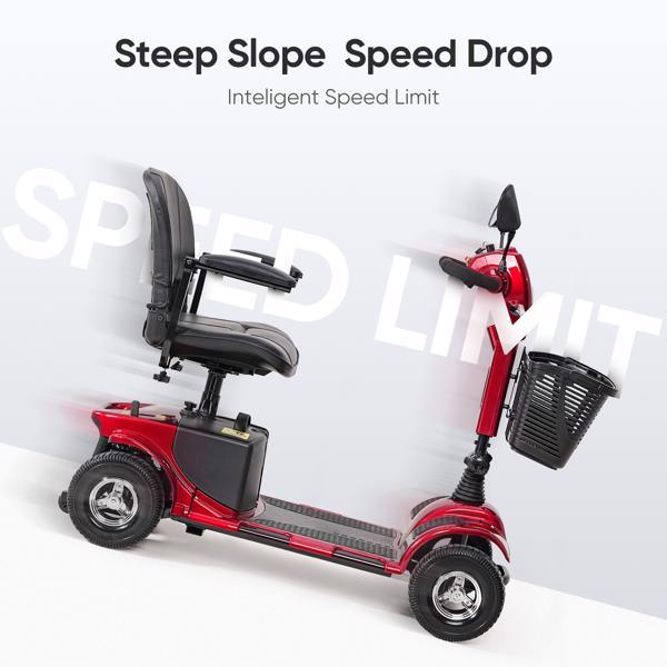 4-wheel Electric Scooter With Basket And Extended Battery - Energize Trek