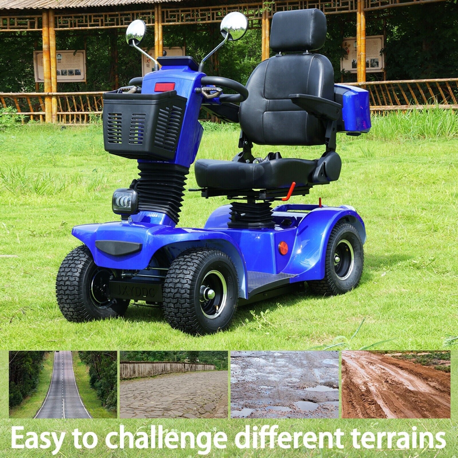 4-Wheel Heavy Duty 48V20AH Electric All-Terrain Mobility Scooter, 500W (SAK93647) - Energize Trek