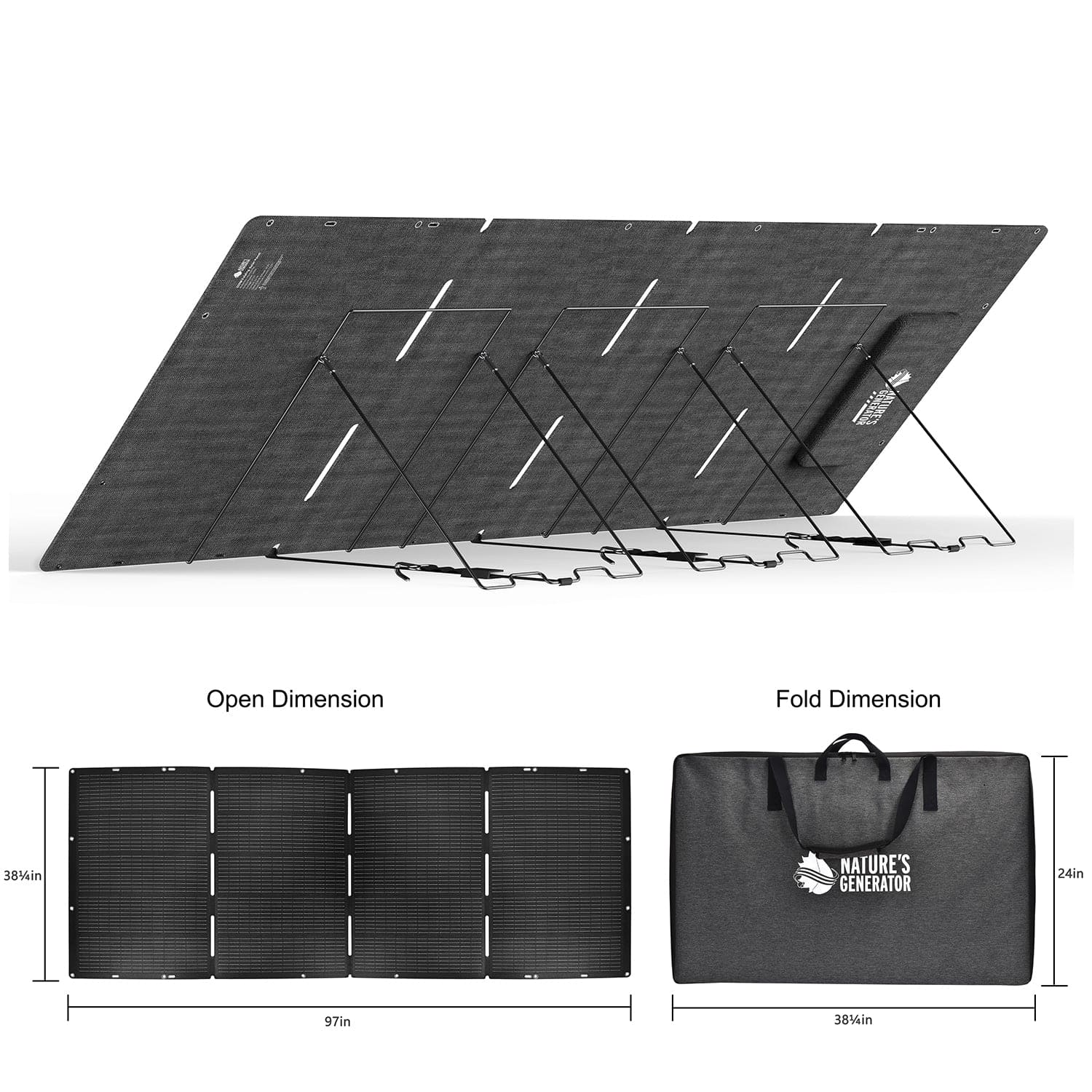 Nature's Generator Lithium 6000 with Solar Panel - Energize Trek