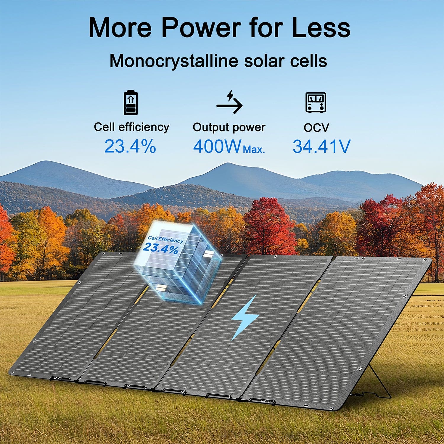 Nature's Generator 400W Folding Solar Panel - Energize Trek