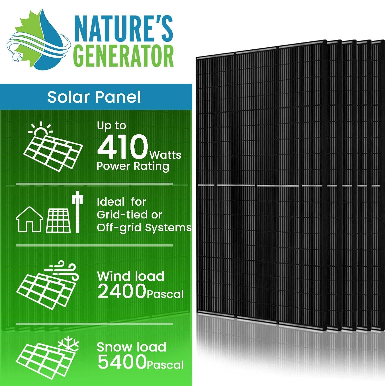 410 Watt Monocrystalline Solar Panel (10 Pack) - Energize Trek