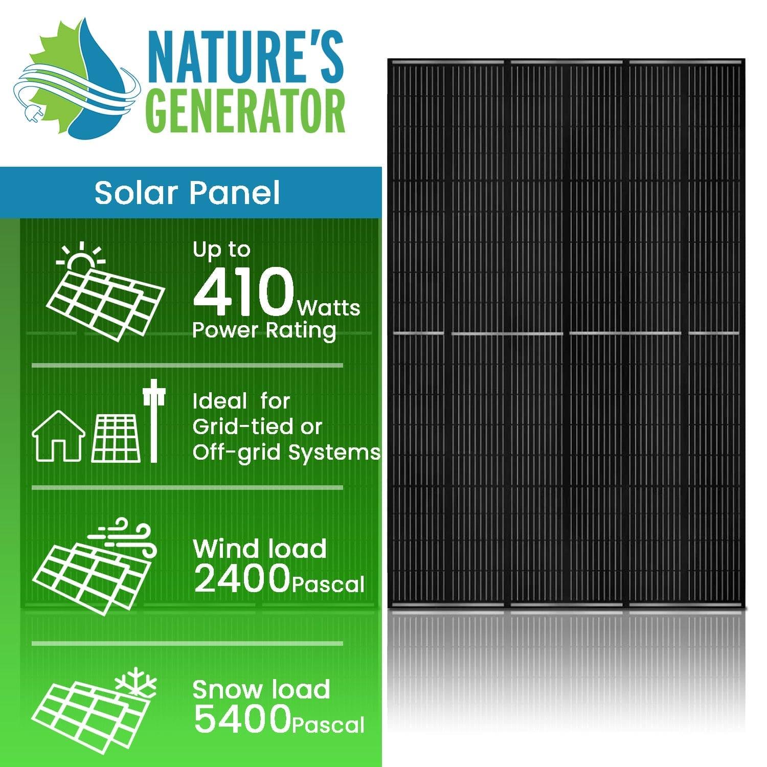 410 Watt Monocrystalline Solar Panel (2 Pack) - Energize Trek