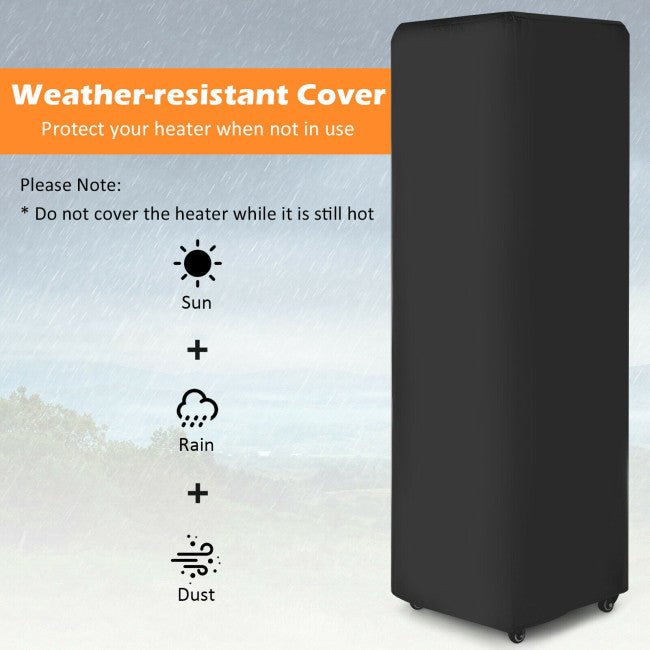 41,000 BTU Outdoor Propane Gas Patio Heater W/ Lockable Wheels (98052550) - Energize Trek
