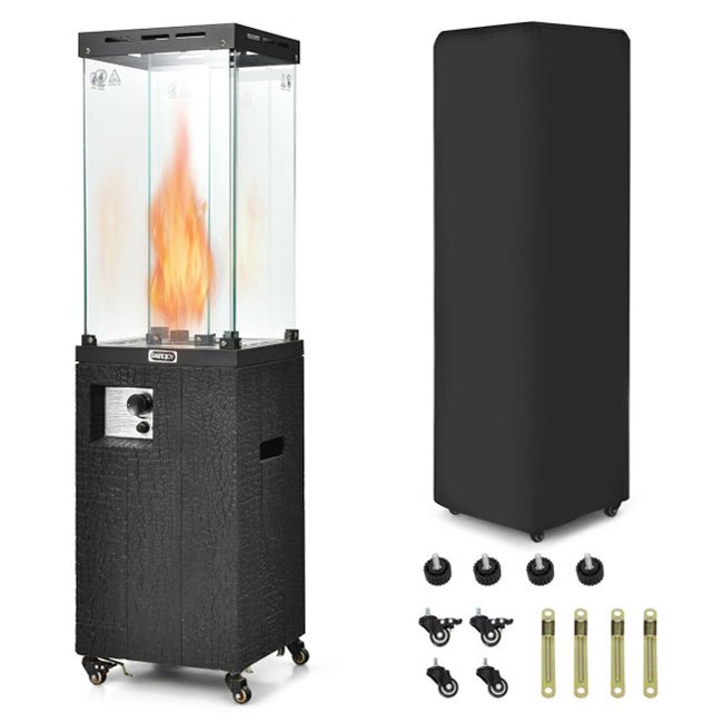 41,000 BTU Outdoor Propane Gas Patio Heater W/ Lockable Wheels (98052550) - Energize Trek