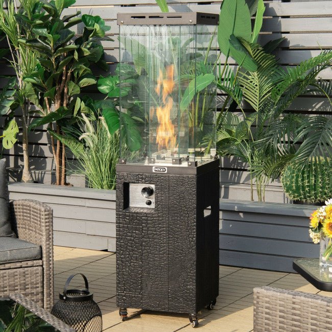 41,000 BTU Outdoor Propane Gas Patio Heater W/ Lockable Wheels (98052550) - Energize Trek