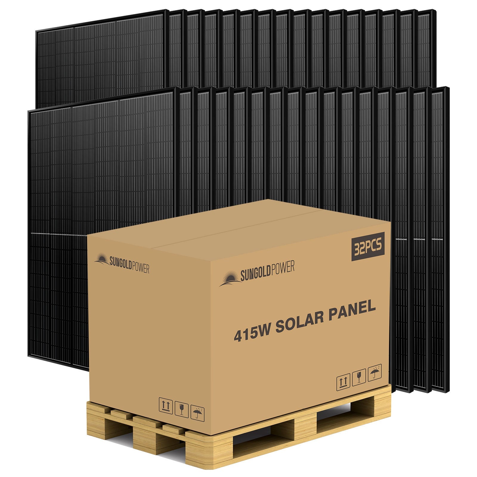 415W MONO BLACK PERC SOLAR PANEL FULL PALLET (32 PANELS) UL 61730 CEC Listed - Energize Trek
