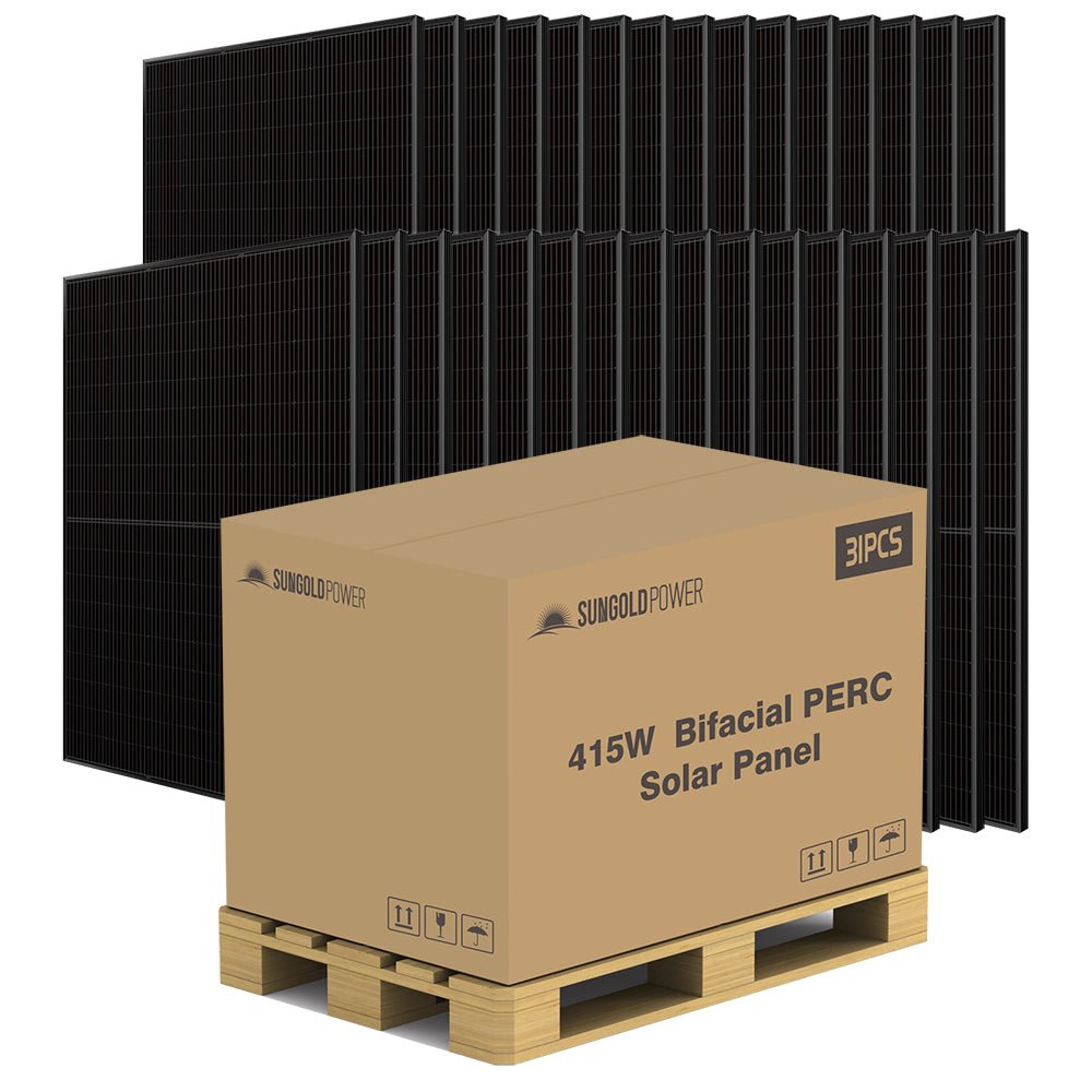 415W Bifacial PERC Solar Panel  | SGP-415-BBS (31 PANELS) UL61730 CEC Listed - Energize Trek